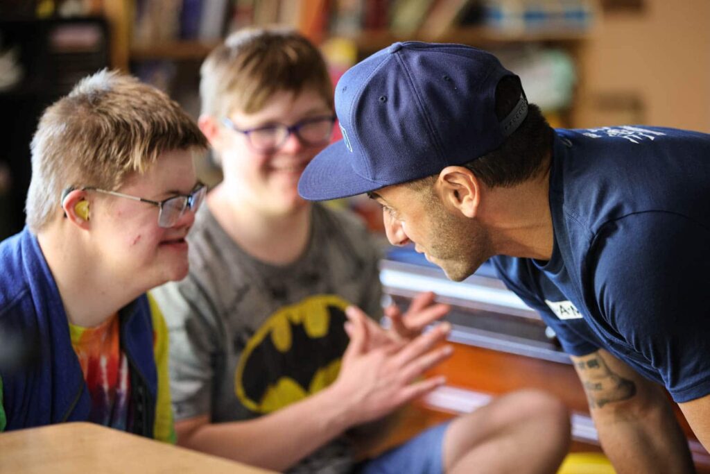 Ben (left} and Joseph (centre) with their mentor Ala Mobedi.