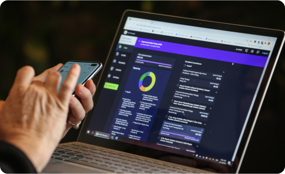 The My Plan Manager client portal displayed on a laptop